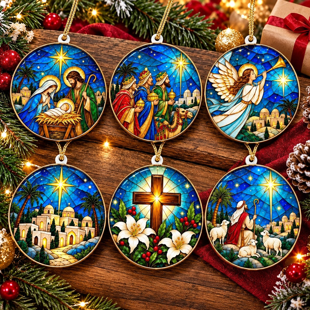 Bethlehem Nativity Christmas Ornament – Christian Christmas Decorations