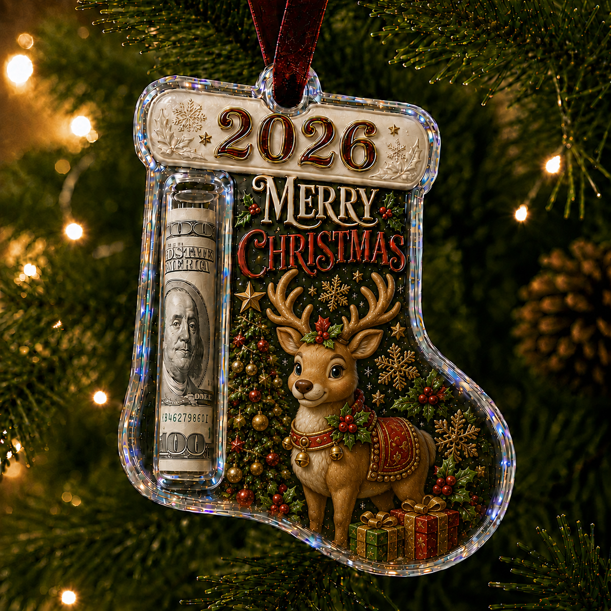 π
2026 Christmas Gift 50% Off--Cash Clip Christmas Tree Ornament β Novelty Holiday Money Gift Clip | 9 Festive Styles