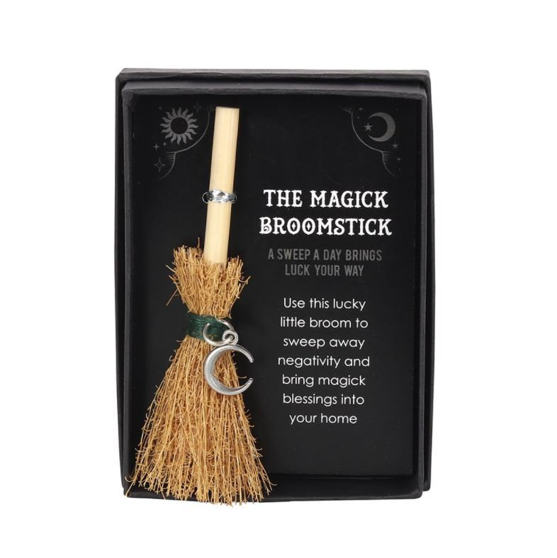 🧹WITCH HAT MINI MAGICK BROOMSTICK🧙♀️