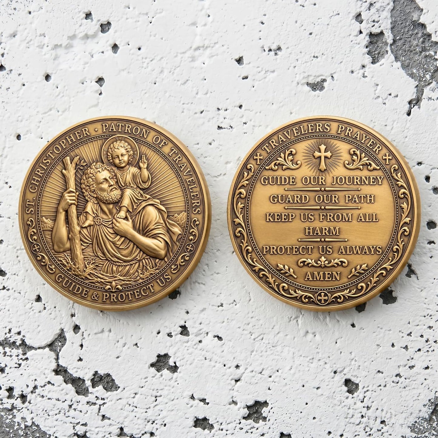 🔥Saint Christopher Protection Challenge Coin