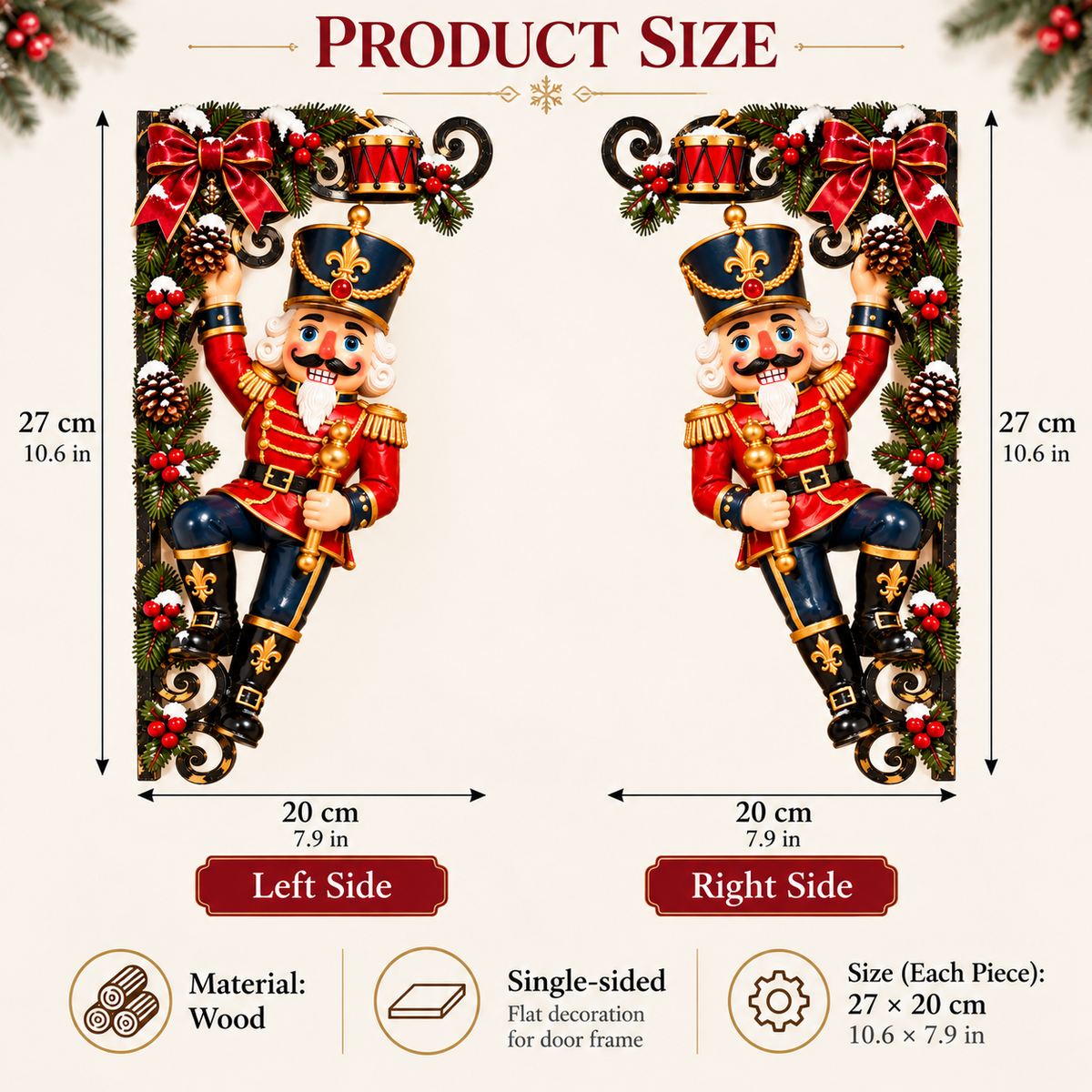 π Look Who's Climbing Your Doorway! β Christmas Nutcracker Corner Decor