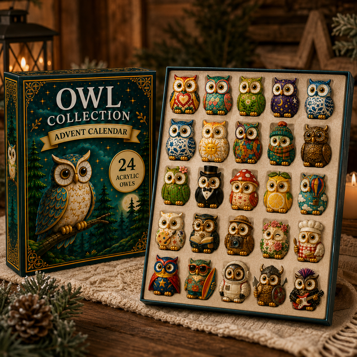 Whimsical Owls Advent Calendar 2026 - 24-Day Festive Countdown