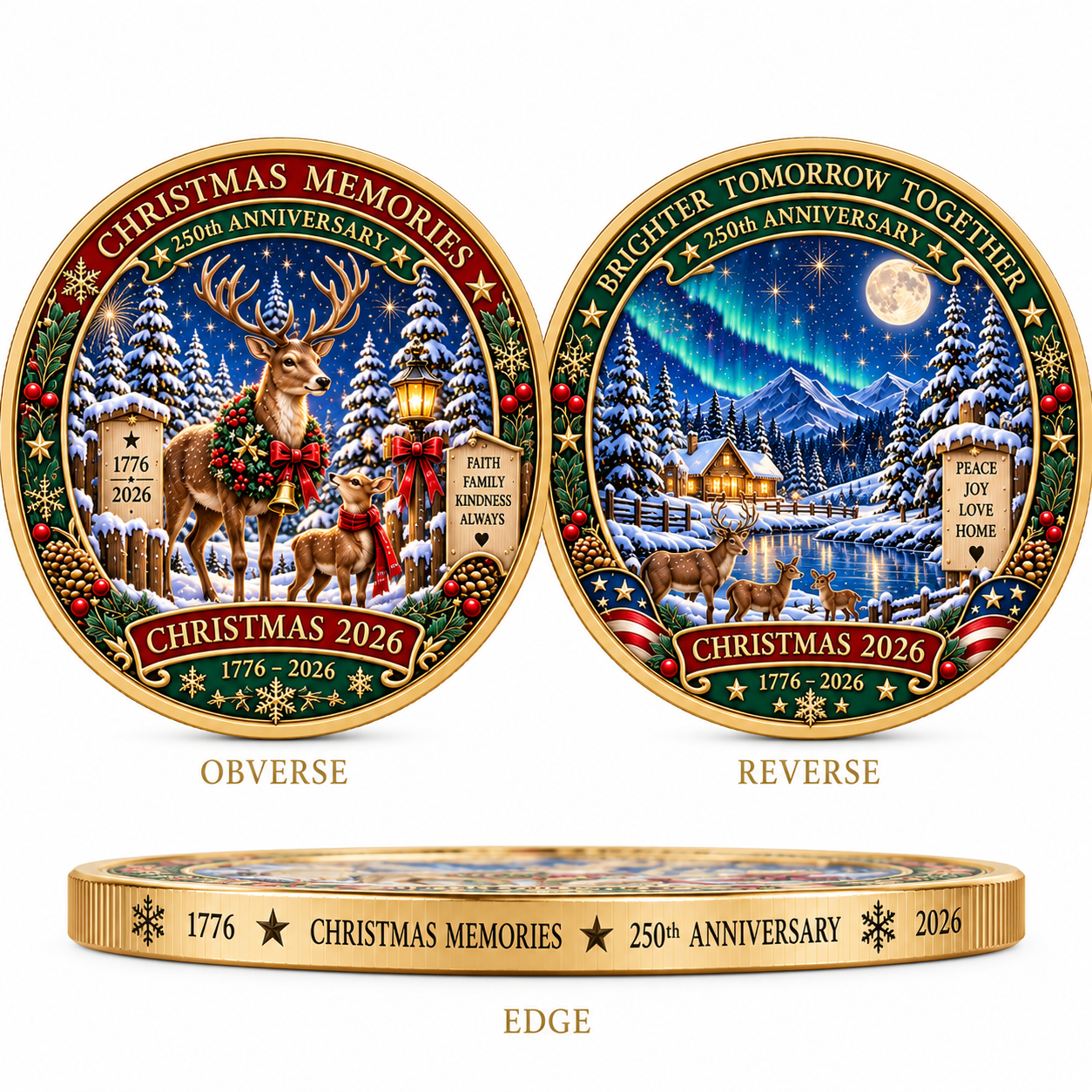 π Christmas 250th Anniversary Collectible Coin