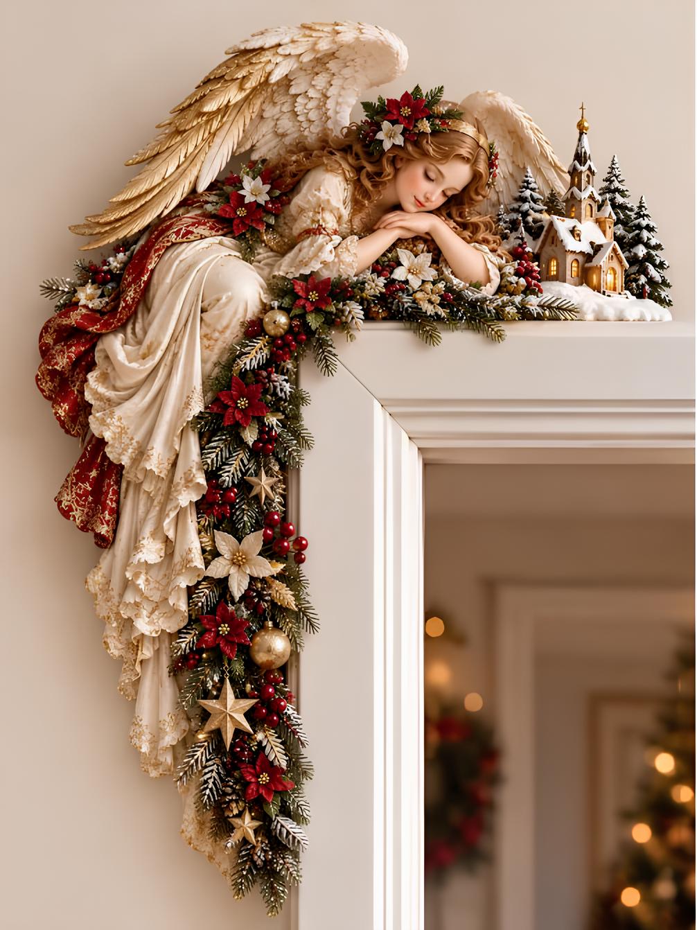 👼 Christmas Angel Door Frame Decoration
