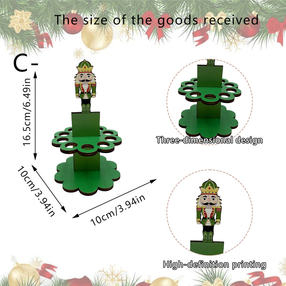 Christmas Tabletop Wooden Money Holder π Santa Snowman Christmas Tree Cash Roll Display Rack, Funny Christmas Gift for Family Friends