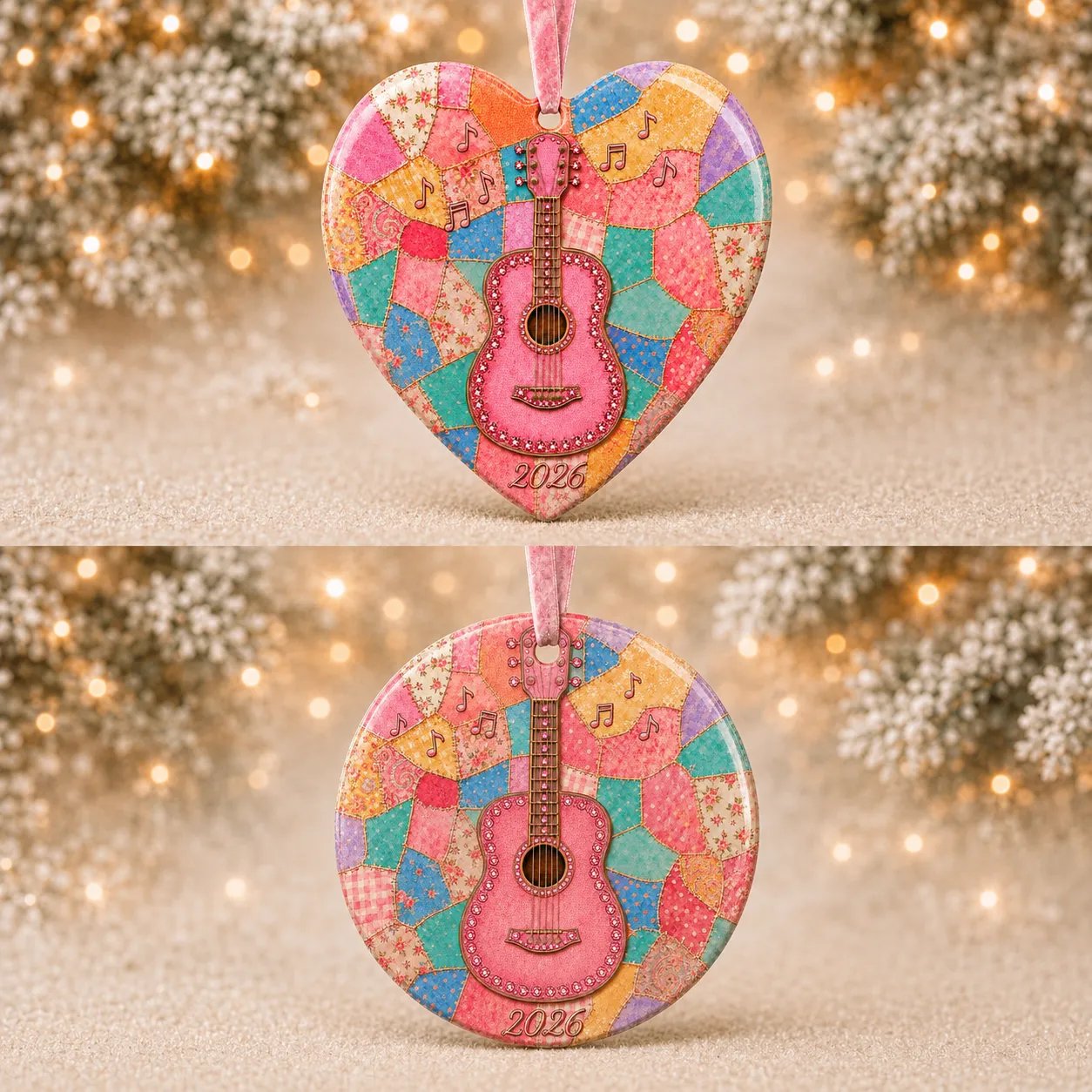π
π
2026 Christmas Gift 50% Off--πLast Day 50% OFF πΈ Pink Guitar Memorial Heart Ornament