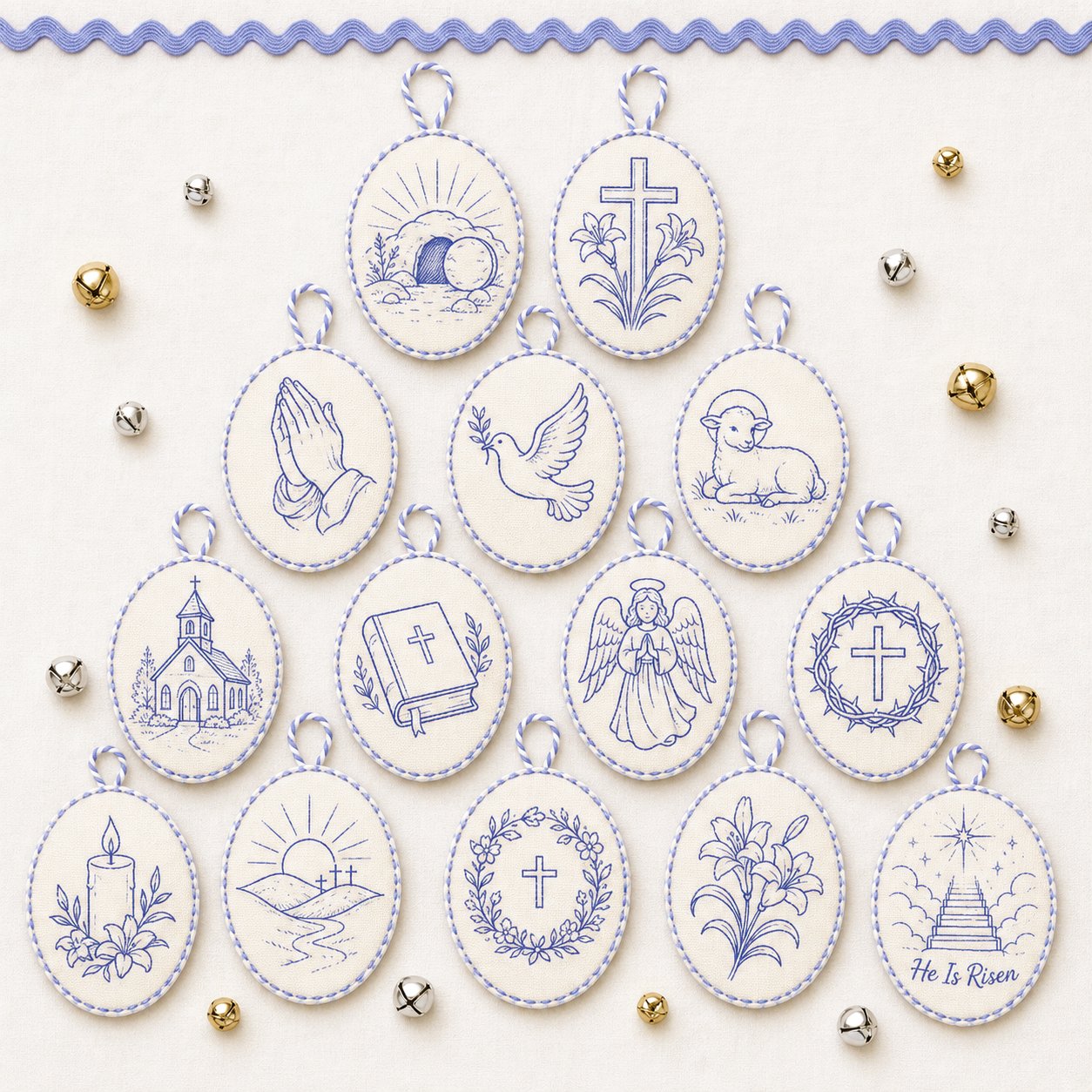 β³ Last Day 49% OFF β π§΅Beginner-Friendly DIY Heirloom Oval Embroidery Ornament Kit Collection | Complete Kit with All Tools & Step-by-Step Guide Included π
