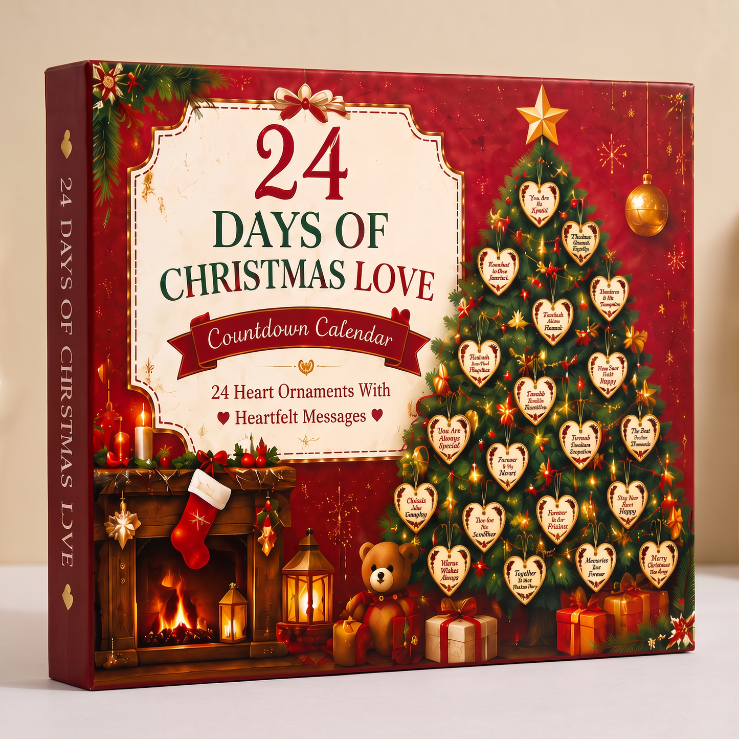 π24 Days of Christmas Love Countdown Calendar β Heartfelt Message Ornaments Gift