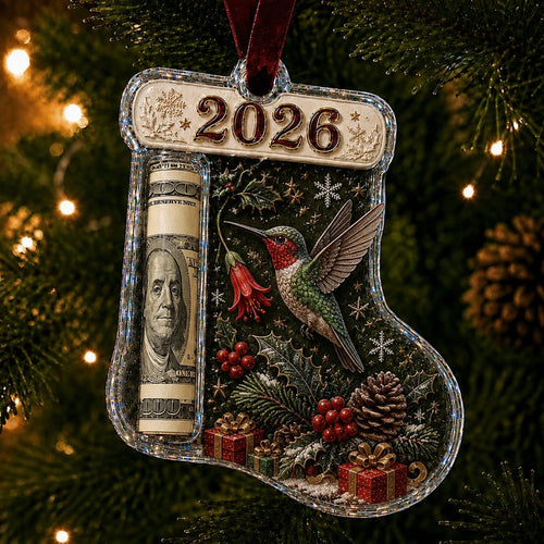 🎅 Cash Clip Christmas Tree Ornament – Novelty Holiday Money Gift Clip