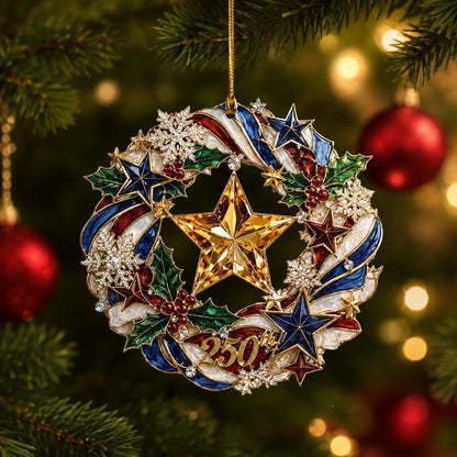 🔥Limited Time 50% OFF🎄 US 250th Anniversary Christmas Ornament, 7 Vintage American Flag Styles