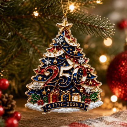 🔥Limited Time 50% OFF🎄 US 250th Anniversary Christmas Ornament, 7 Vintage American Flag Styles