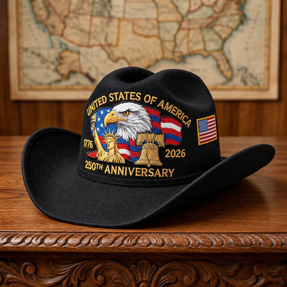 U.S. 250th Anniversary Edition Unisex Felt Cowboy Hat