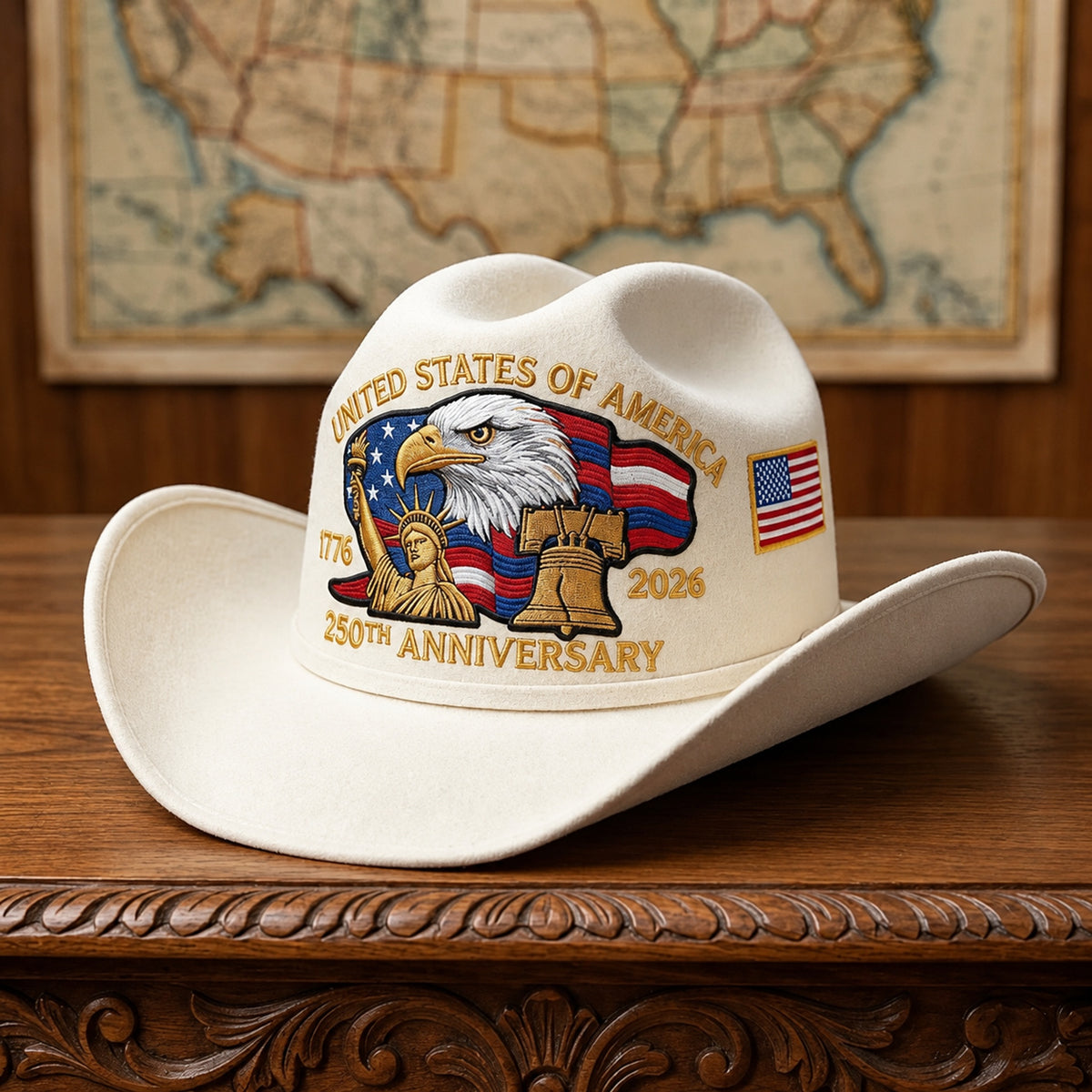 U.S. 250th Anniversary Edition Unisex Felt Cowboy Hat