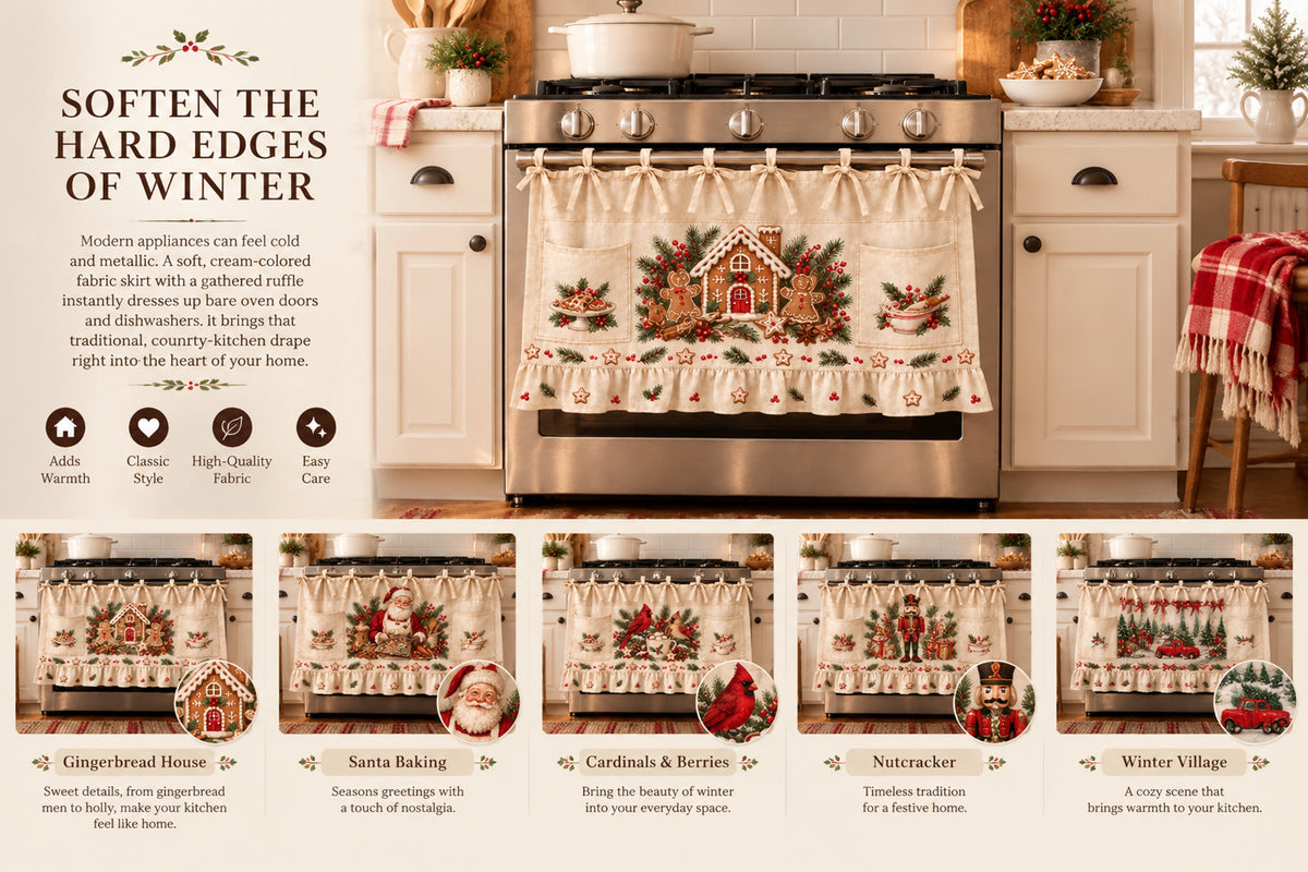 π Christmas Tie-On Pocket Curtain Collection