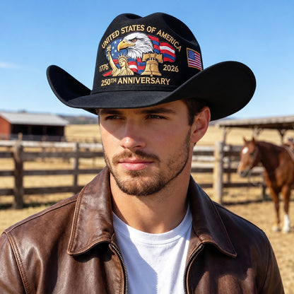 U.S. 250th Anniversary Edition Unisex Felt Cowboy Hat