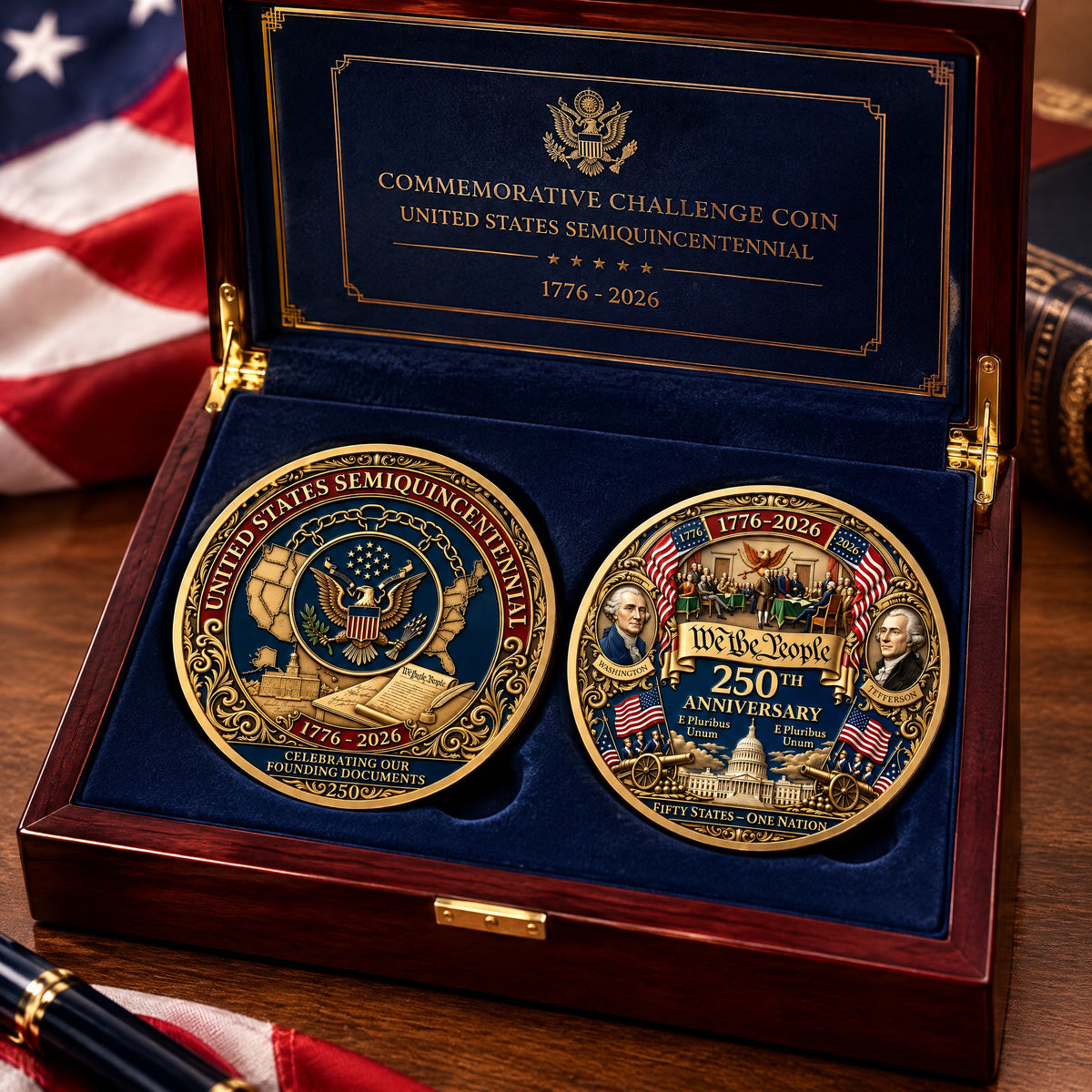 United States 250th Anniversary Commemorative Challenge Coin