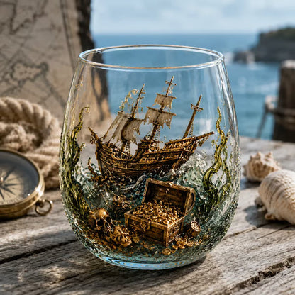 🌊Release The Kraken Pirate Glass Collection — 3-Piece Legendary Ocean Treasure Set - KRAKEN RISE GLass