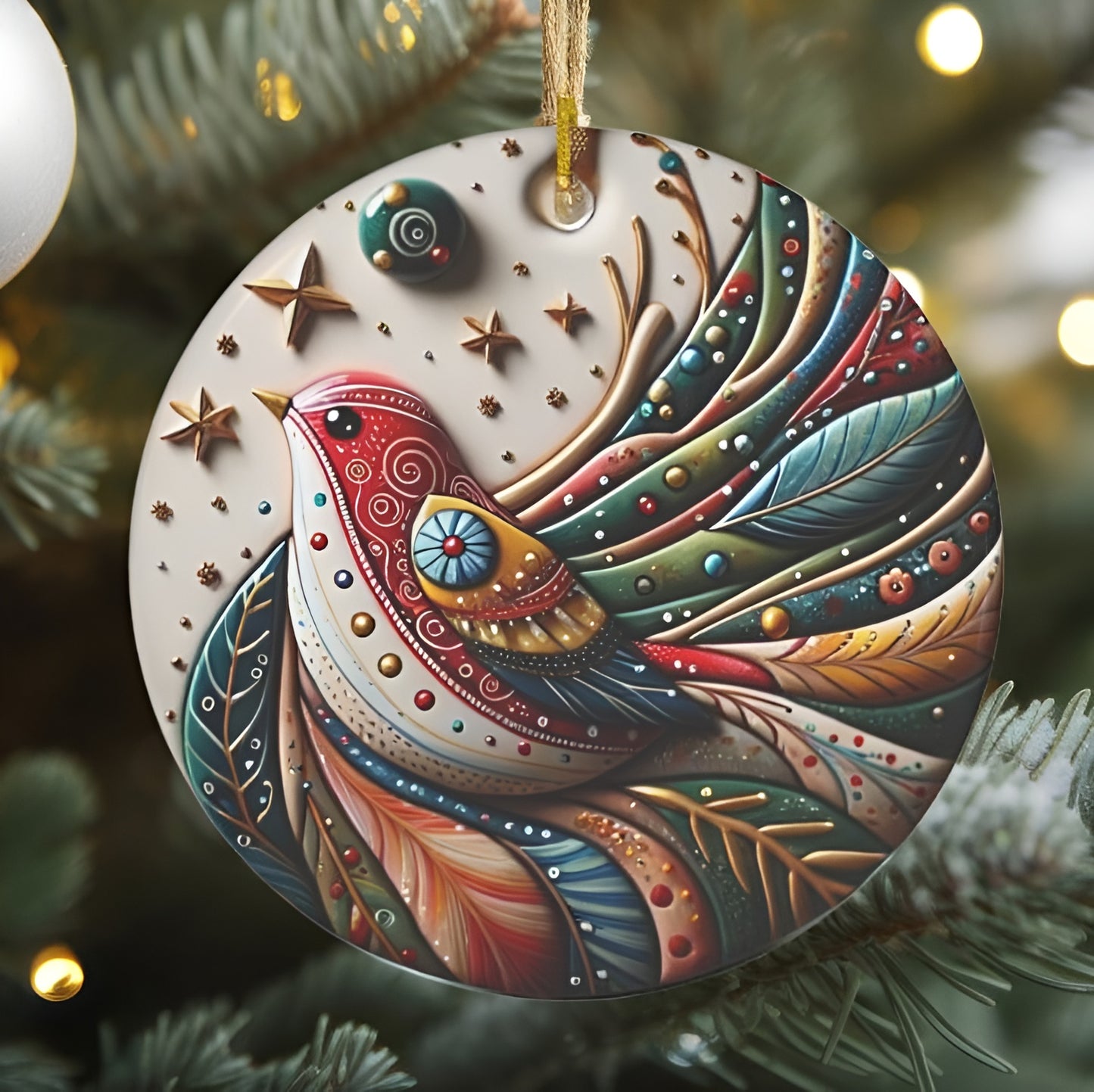 🎅CHRISTMAS SALE 49% OFF🎄Bird Of Many Colors Ceramic Christmas Ornament🐦