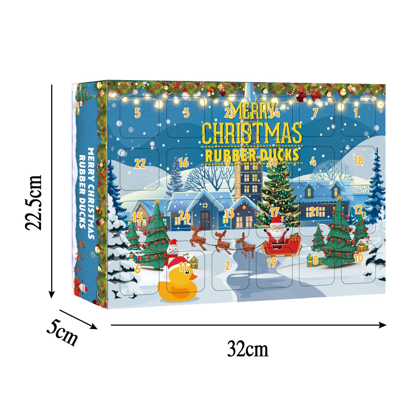 🎅24 Pcs Countdown Christmas Rubber Ducks Advent Calendar