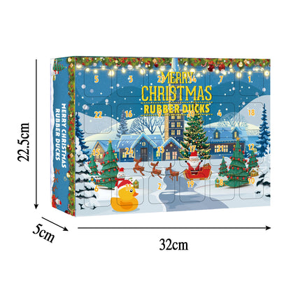 🎅24 Pcs Countdown Christmas Rubber Ducks Advent Calendar