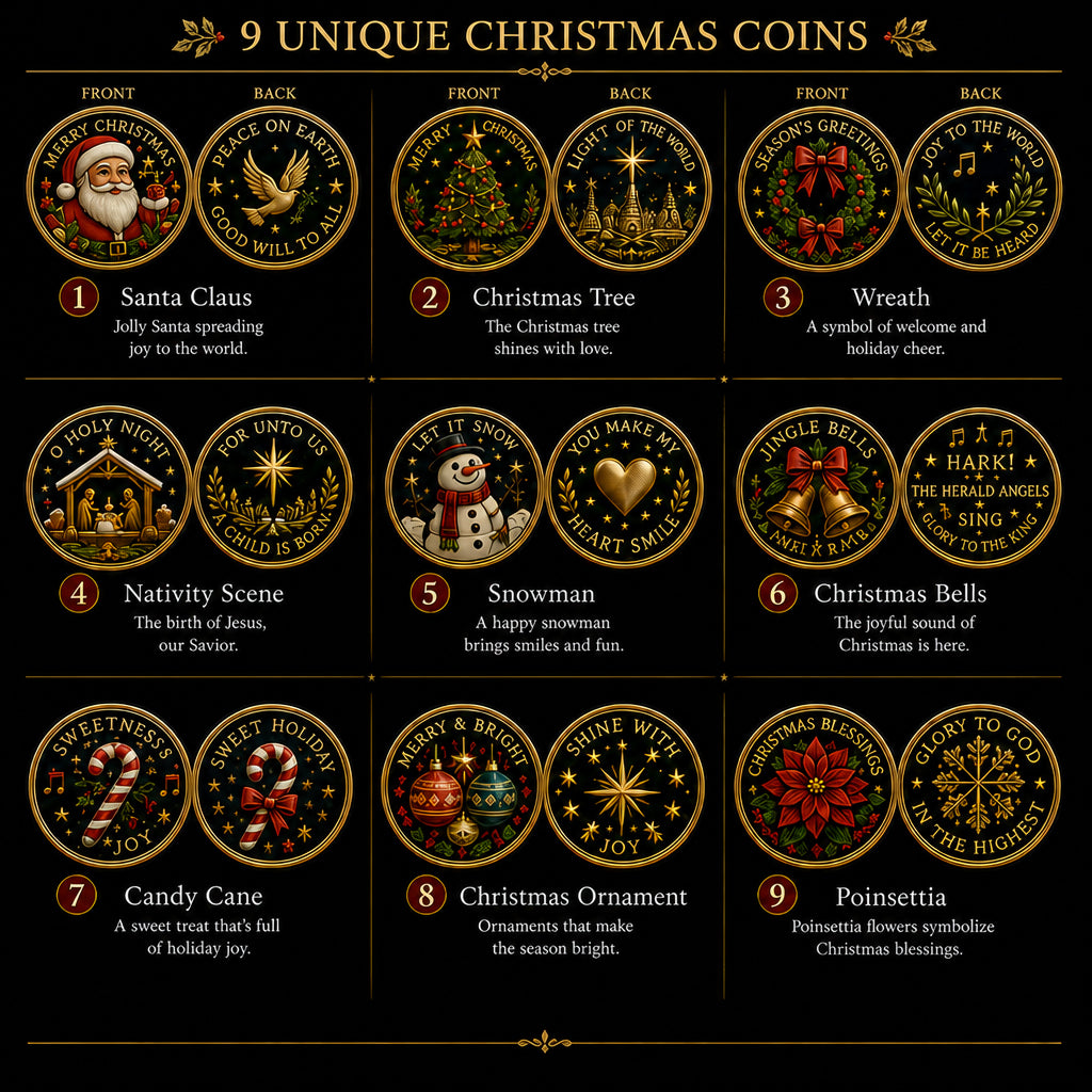 🔥LAST DAY 50% OFF🎄Christmas Commemorative Coin Collection (9-Coin Gift Set)
