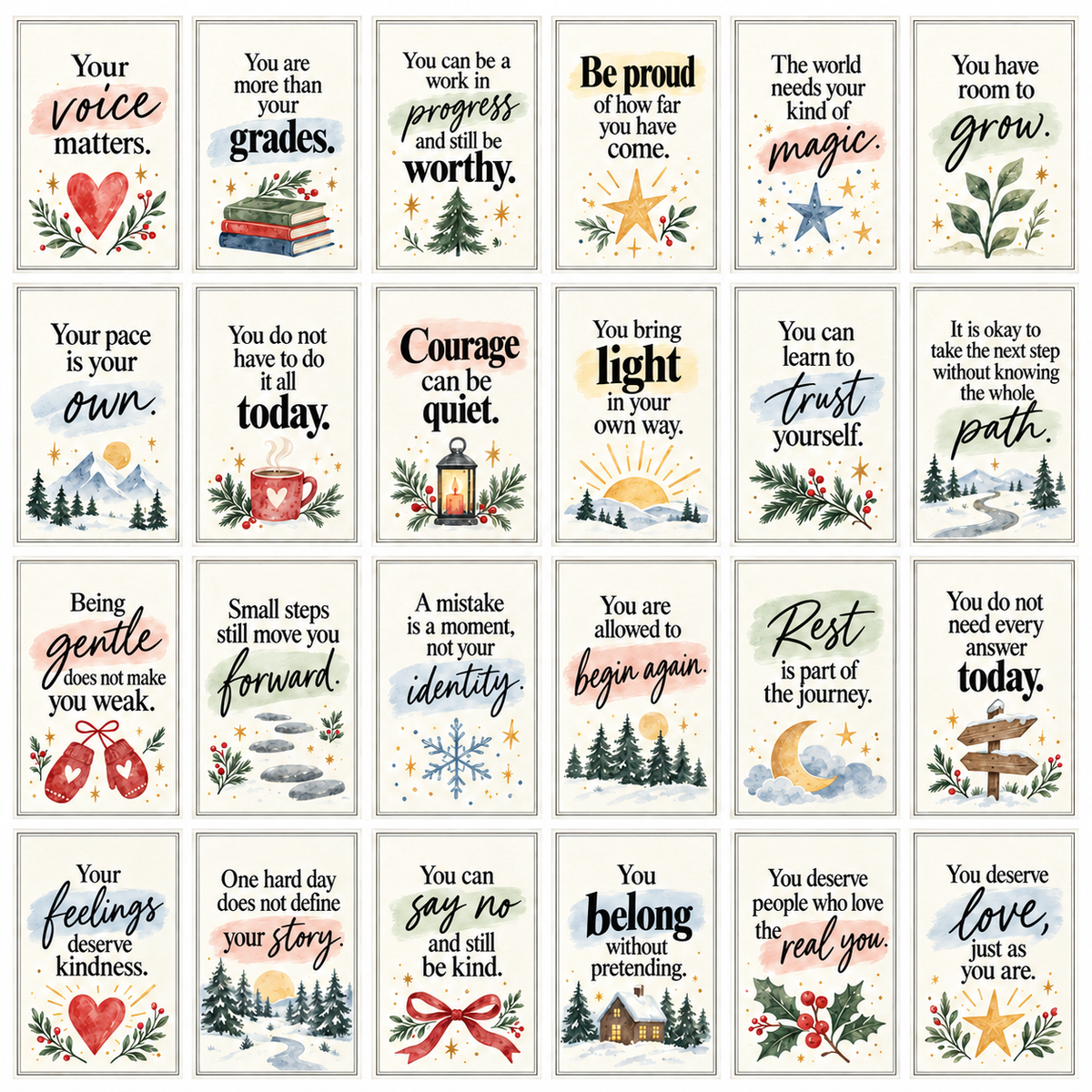 ✨Encouragement Card Gift Set-“A Little Light Every Day”