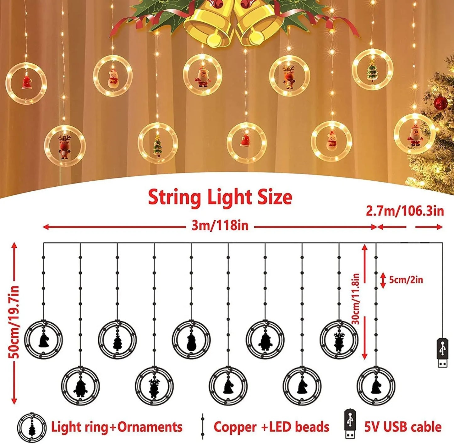 🎅🎄 LED String Doll Ball Light (Christmas Decoration-Save 49% OFF)