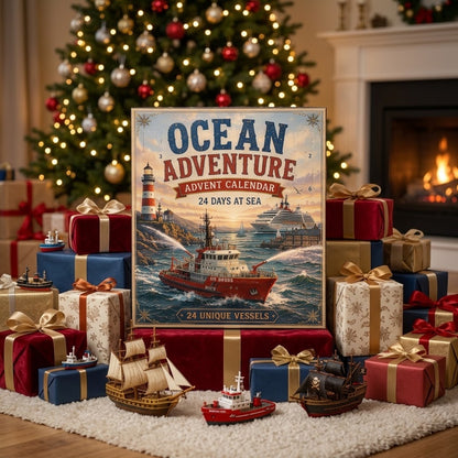 ⏳ Last Day 49% OFF – ⚓ Ocean Adventure Advent Calendar 2026 | 24 Days at Sea with 24 Unique Miniature Ships, Boats & Ocean Vessels 🌊🎁