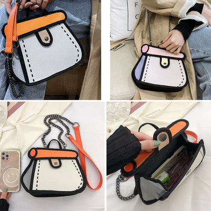 🎅Best Christmas Gift 🎁2D Cartoon Handbag👜