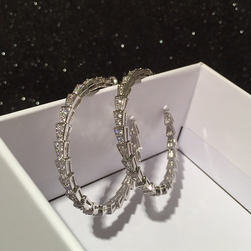 ✨Best Gift🎁Large Hoop | Gold Chain Hoop Earrings