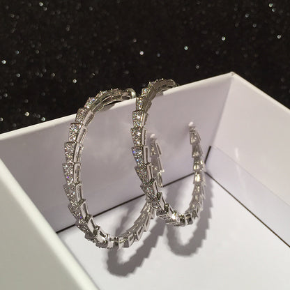 ✨Best Gift🎁Large Hoop | Gold Chain Hoop Earrings