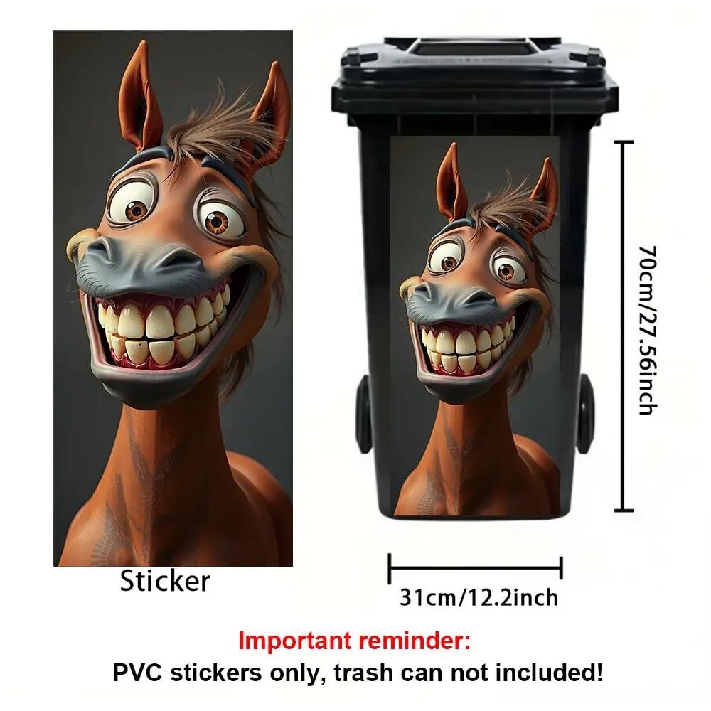 ✨Creative Trash Can Sticker with Colourful Cartoon