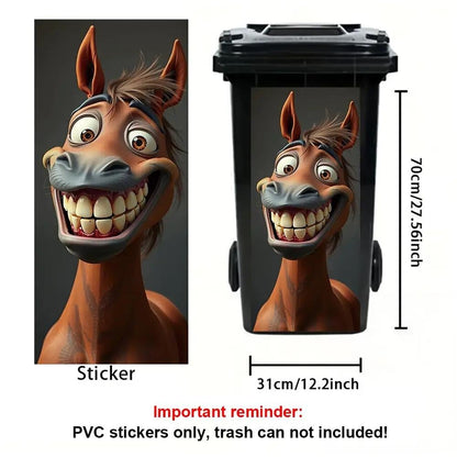 ✨Creative Trash Can Sticker with Colourful Cartoon