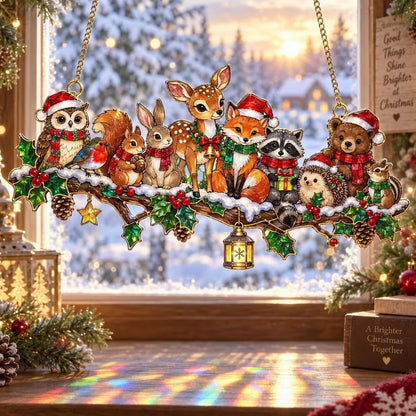 ✨ Whimsical Winter Suncatchers(11 types) | Shatterproof "Stained-Glass" Acrylic Window Hangings 🎄