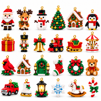 ⏳ 🎄 24-Day Mini Christmas Ornament Advent Calendar 🧱