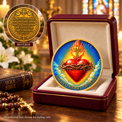 🎉🇺🇸 Limited Edition!🔥🔥Sacred Heart of Jesus Commemorative Coin