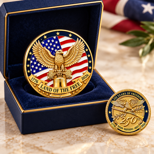 🎉🇺🇸 Limited Edition!🔥🔥1776–2026 250 Years of Freedom Commemorative Coin