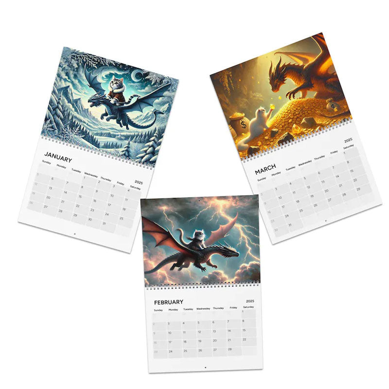 2025 Cat Dragon Rider Calendar