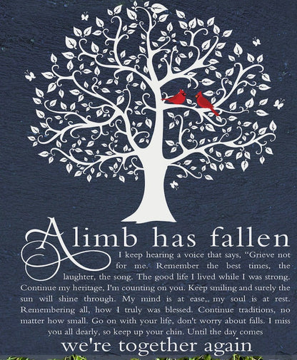 A Limb Has Fallen Memorial Garden Stone