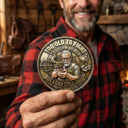 🎁Last Day 50% OFF - Too Old To Fight Still Shoot Challenge Coin