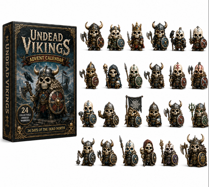Undead Vikings Advent Calendar 2026 - 24-Day Festive Countdown, Acrylic Charms Blind Box