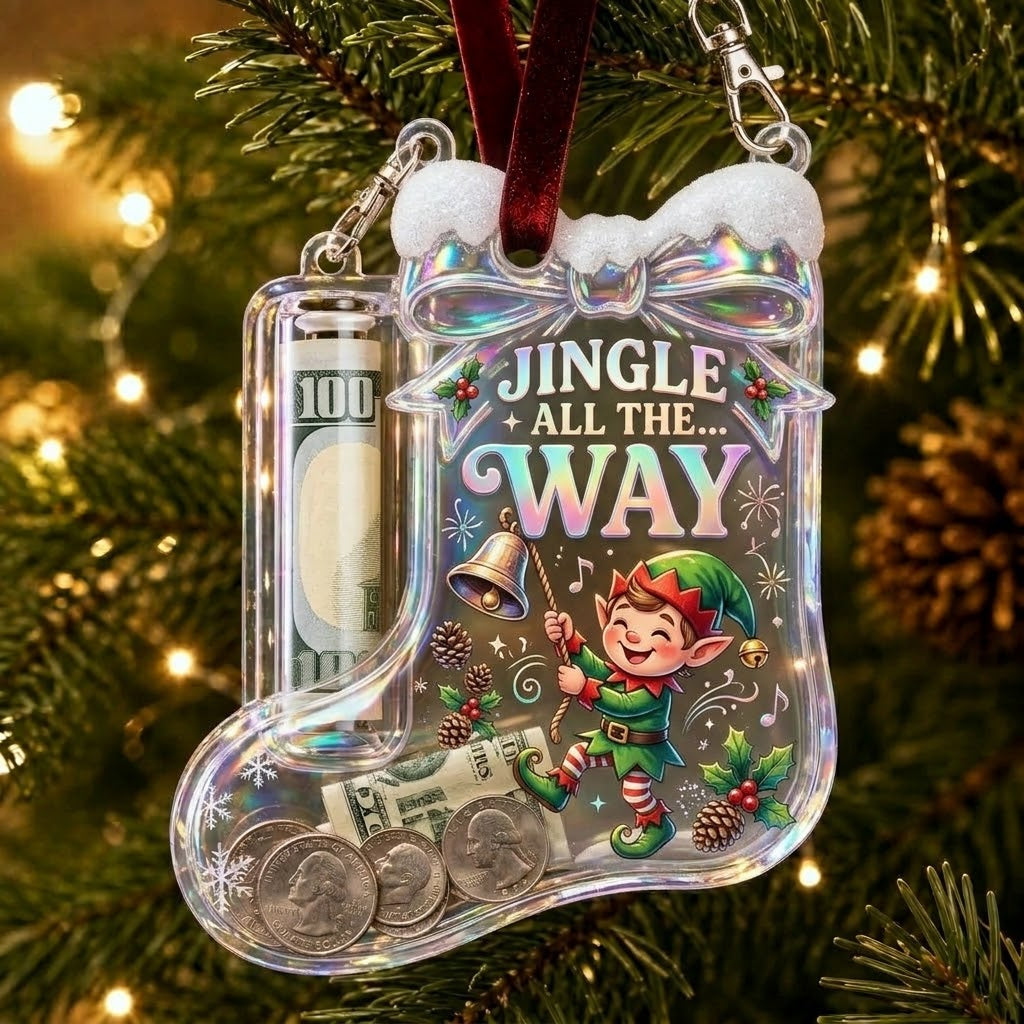 Christmas Stocking Money Holder Ornament