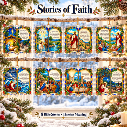 📖 Stories of Faith — Bible Story Acrylic Ornaments Collection