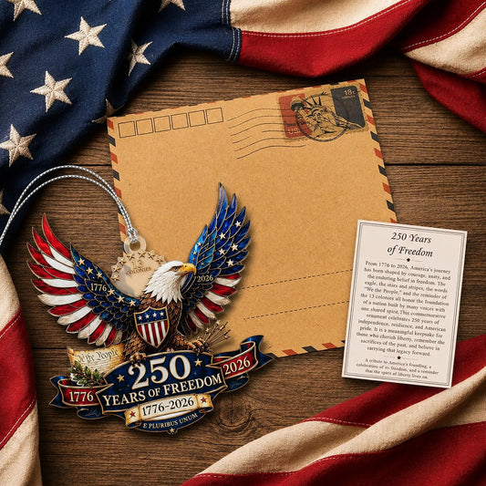 1776–2026 Freedom Eagle Christmas Ornament