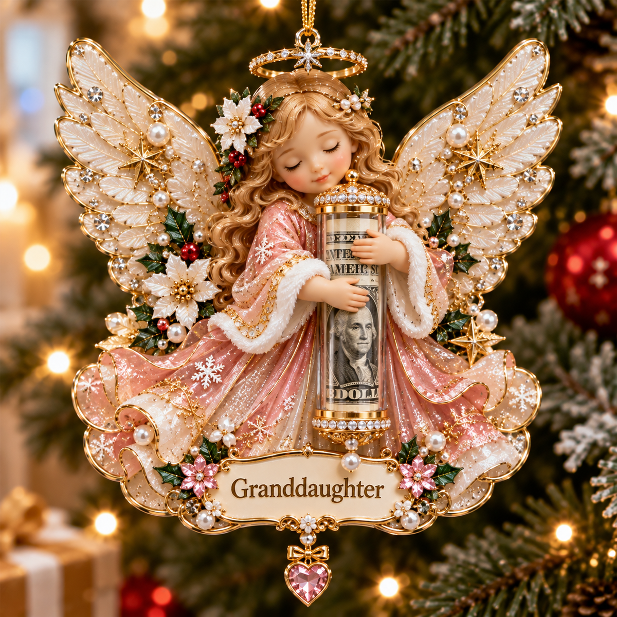🎄 Christmas Angel Cash Holder Ornament