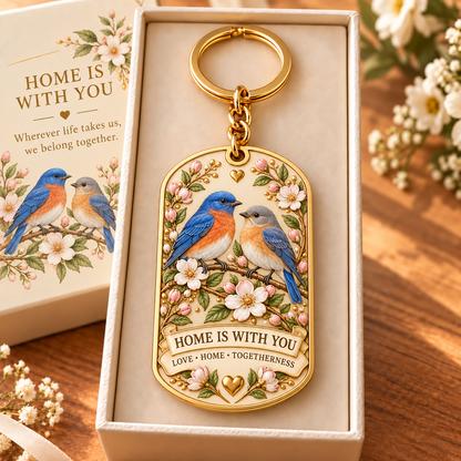 🕊️ "Feathered Messengers" Enamel Bird Keepsake Keychain | A Pocket-Sized Hug