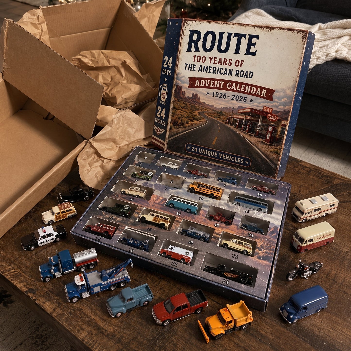 Route 66 Centennial Advent Calendar– 24 Days of American Road Legends🛣️ | 1926–2026 Collector’s Edition