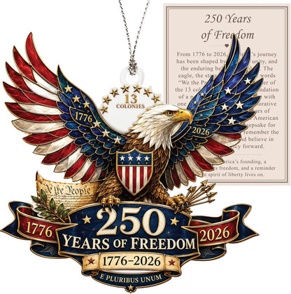 1776–2026 Freedom Eagle Christmas Ornament