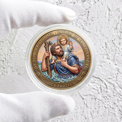🔥Saint Christopher Protection Challenge Coin