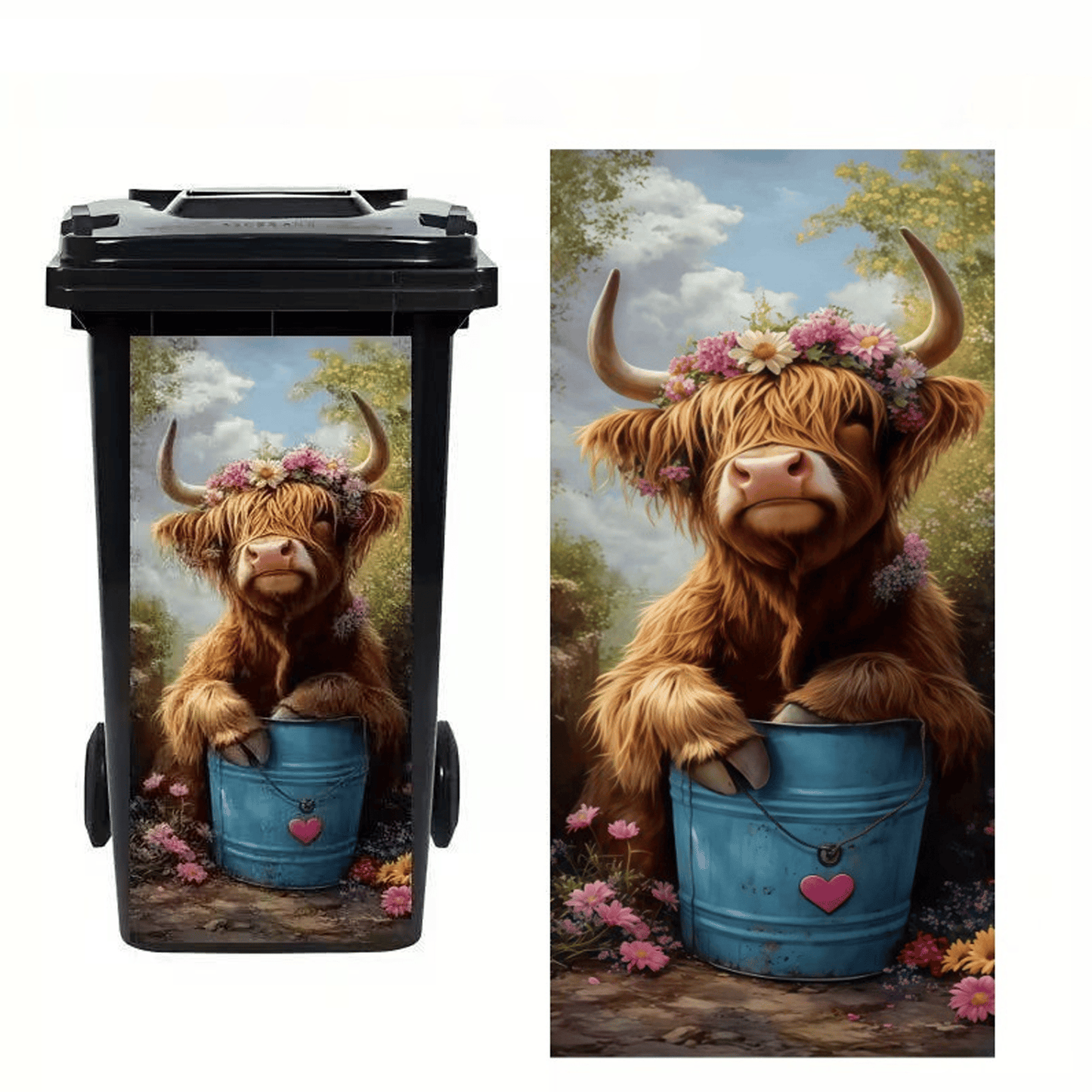 ✨Creative Trash Can Sticker with Colourful Cartoon
